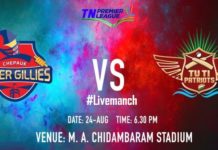 TNPL, TNPL Scorecard, Tamil Nadu Premier League, Chepauk Super Gillies, Tuti Patriots, CSGvTP