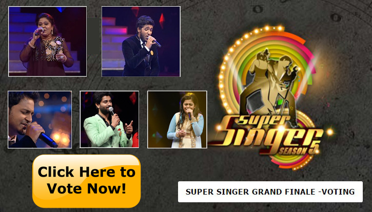 Super Singer, Vijay TV, Super Singer finals voting, Airtel Super Singer 5, Super Singer 2016 voting, Super Singer 5 Finals, www.supersinger.in